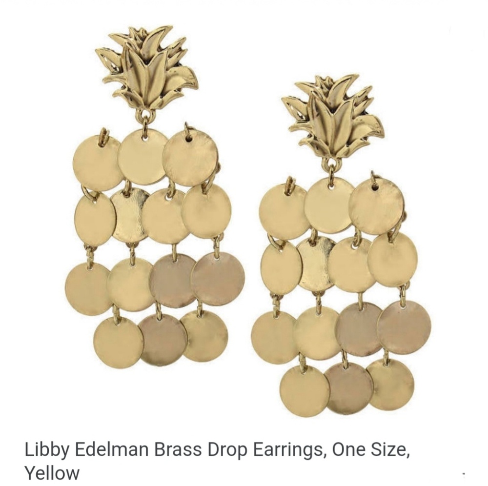 Libby Edelman brass drop earrings